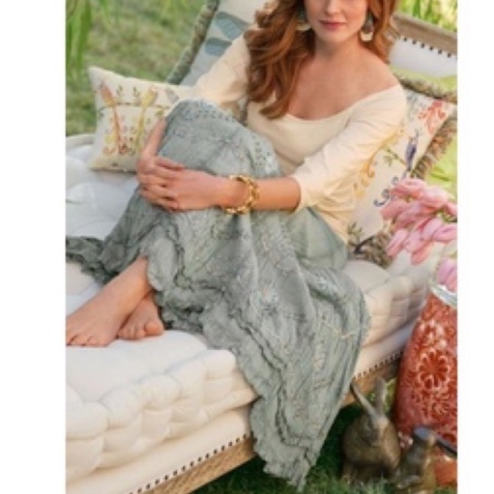 Soft Surroundings Beaded Suzette Maxi Skirt